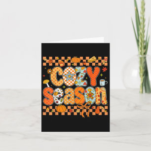 Preppy Cosy Season Fall Vibes Thanksgiving Hallowe Card