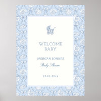 Preppy Couquette Coastal Baby Shower Welcome