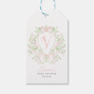 Preppy Crest Baby Shower Invitation Gift Tags