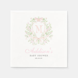 Preppy Crest Baby Shower Invitation Napkin
