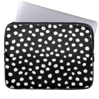 Preppy Dots Modern Black White Animal Print Spots