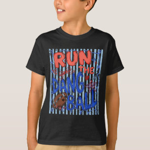 Preppy Ed Run The Dang Ball Coquette Football Game T-Shirt