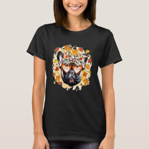 Preppy Fall French Bulldog Dog Mum Bulldog Lovers  T-Shirt