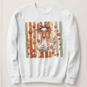 Preppy Fall Silly Goose Coquette Autumn Pumpkin Sp Sweatshirt