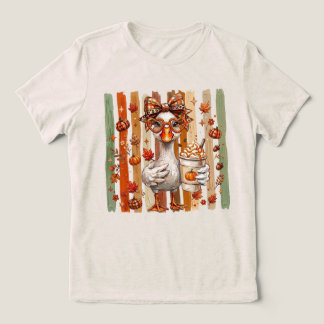 Preppy Fall Silly Goose Coquette Autumn Pumpkin Sp Tri-Blend Shirt