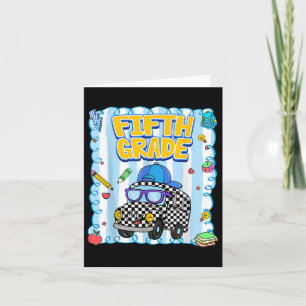 Preppy Fifth Grade Back To School Boys First Day S Card