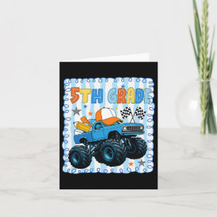 Preppy Fifth Grade Back To School Funny Truck For Card