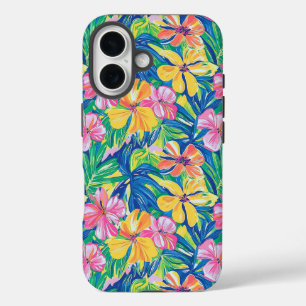 Preppy Floral Tropical iPhone 16 Case
