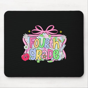 Preppy Fourth Grade Back To School 4th Grade Girl Mouse Pad