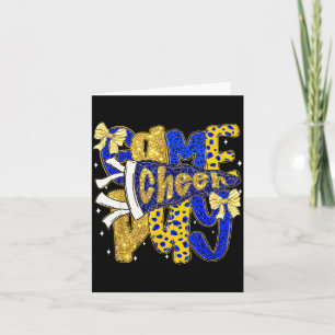 Preppy Game Day Football Mom Pennant Flag Cheer Bl Card