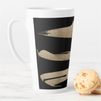 preppy geometric pattern black and gold stripes