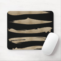 preppy geometric pattern black and gold stripes