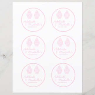 preppy ginger jar soft colour pink banner