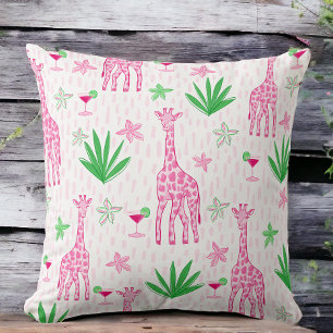 Preppy Giraffe Cosmopolitans Jungle Cushion