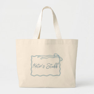 Preppy girly bridesmaid gift cute bow large tote bag