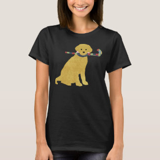 Preppy Golden Retriever Field Hockey Dog  T-Shirt