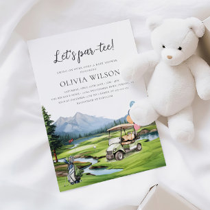 Preppy Golf Baby Shower Invitation