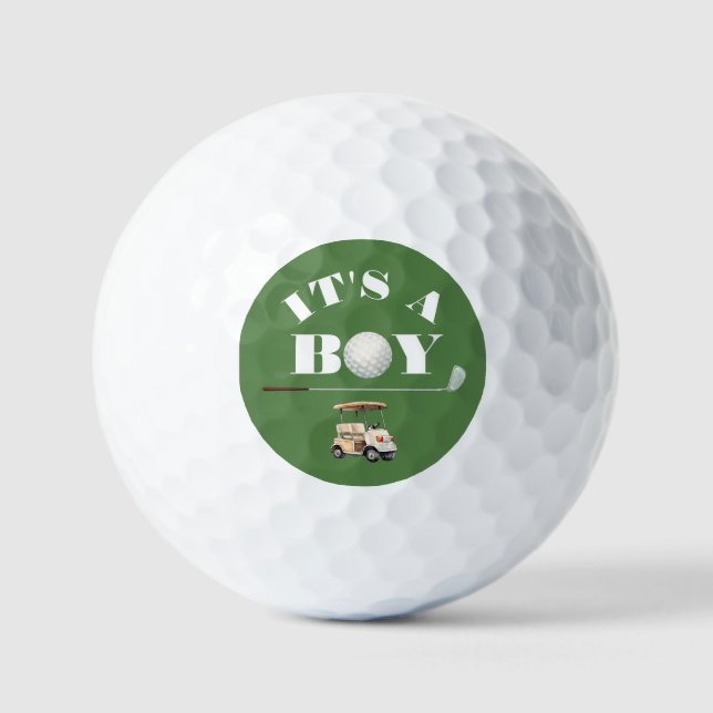 Preppy Golf Boy Baby Shower Balls (Front)