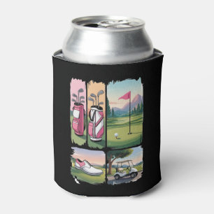 Preppy Golf Funny Golfing Lover Season Tournament Can Cooler
