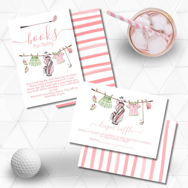 Preppy Golf girl clothesline books for baby Invitation (Creator Uploaded)