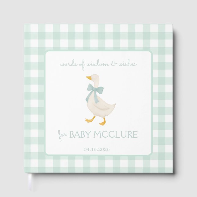 Preppy Goose Wishes  Guest Book (Front)