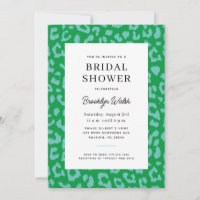 Preppy Green and Aqua Animal Print Bridal Shower