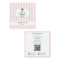 Preppy Green & Pink Stripes Bakery Logo QR Code