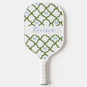 Preppy greenery grandmillenial personalised pickleball paddle