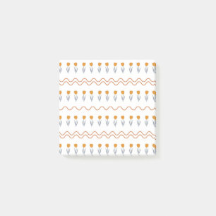 Preppy Groovy Stripe Tulip Flower Pattern Post-it Notes