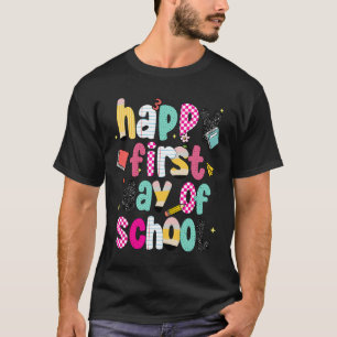 Preppy Happy First Day Of School T-Shirt
