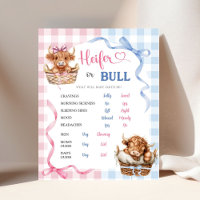 Preppy Heifer or Bull Gender Reveal Old Wive Tales