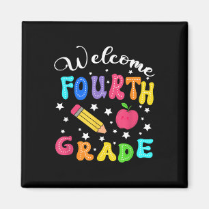 Preppy Hello 4th Grade For First Day Back To Schoo Magnet