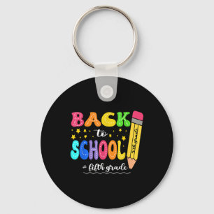 Preppy Hello 5th Grade For First Day Back To Schoo Key Ring