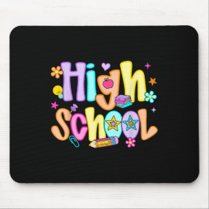Preppy Highschool Happy First Day Of School Teache Mouse Pad