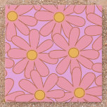 Preppy Hippie Pink Purple Flower Pattern Faux Canvas Print<br><div class="desc">Preppy Hippie Pink Purple Flower Pattern</div>