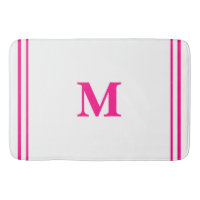Preppy Hot Pink Elegant Minimal Border Initial