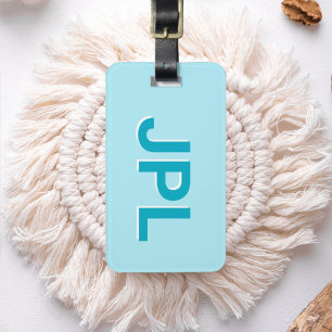 Preppy Initial Monogram Personalised Luggage Tag