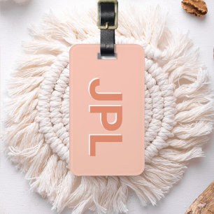 Preppy Initial Monogram Personalised Luggage Tag