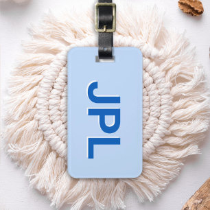 Preppy Initial Monogram Personalized Luggage Tag