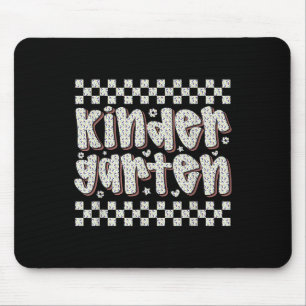 Preppy Kindergarten Back To School Teachers Girls Mouse Pad