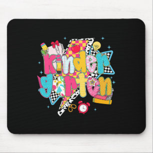 Preppy Kindergarten Dream Team Back To School Teac Mouse Pad
