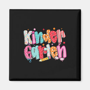 Preppy Kindergarten Teacher Team Bow Back To Schoo Magnet