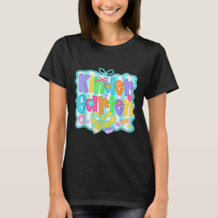 Preppy Kindergarten Teacher Team Bow Back To Schoo T-Shirt