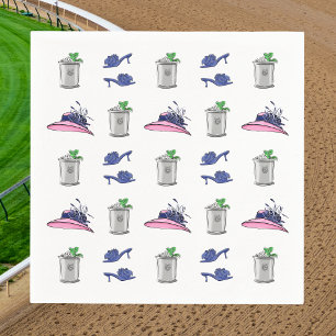 Preppy Ladies Derby Party Blue Heels Hats & Juleps Napkin