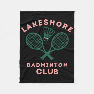Preppy Lakeshore Badminton Club Cute Graphic Fleece Blanket