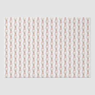 Preppy Little Pink Bow Baby Shower Girl Rabbit Tissue Paper