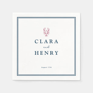 Preppy Lobster New England Wedding Napkins