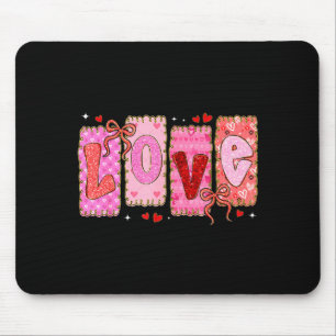 Preppy Love Valentine Nk Coquette Bow Girl Women K Mouse Pad