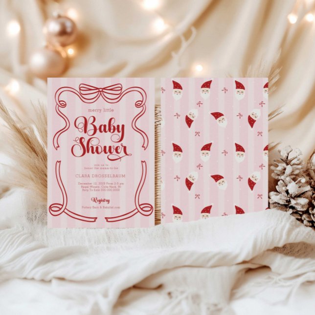Preppy Loveshack Merry Little Baby Shower  Invitation (Creator Uploaded)