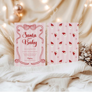 Preppy Loveshack Santa Baby Baby Shower  Invitation